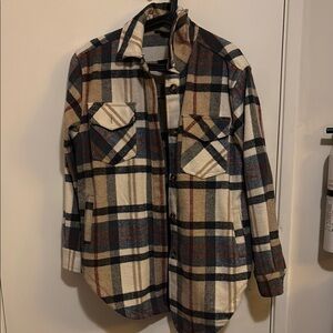 Plaid Button-Up Shirt